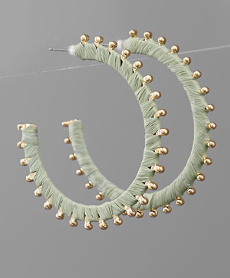 Hope Raffia Hoop Earrings