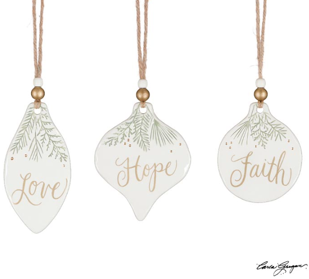 Spring Hope Love Faith Ornaments