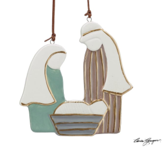 Holy Family Soft Colors Ceramic Ornament