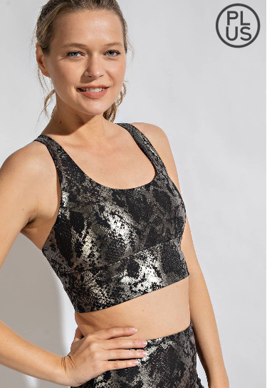 Snake print top bralet