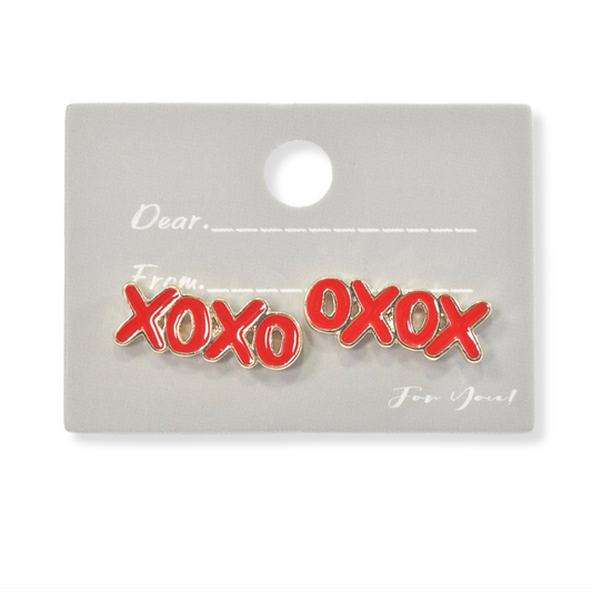 XOXO Enamel Stud Earrings