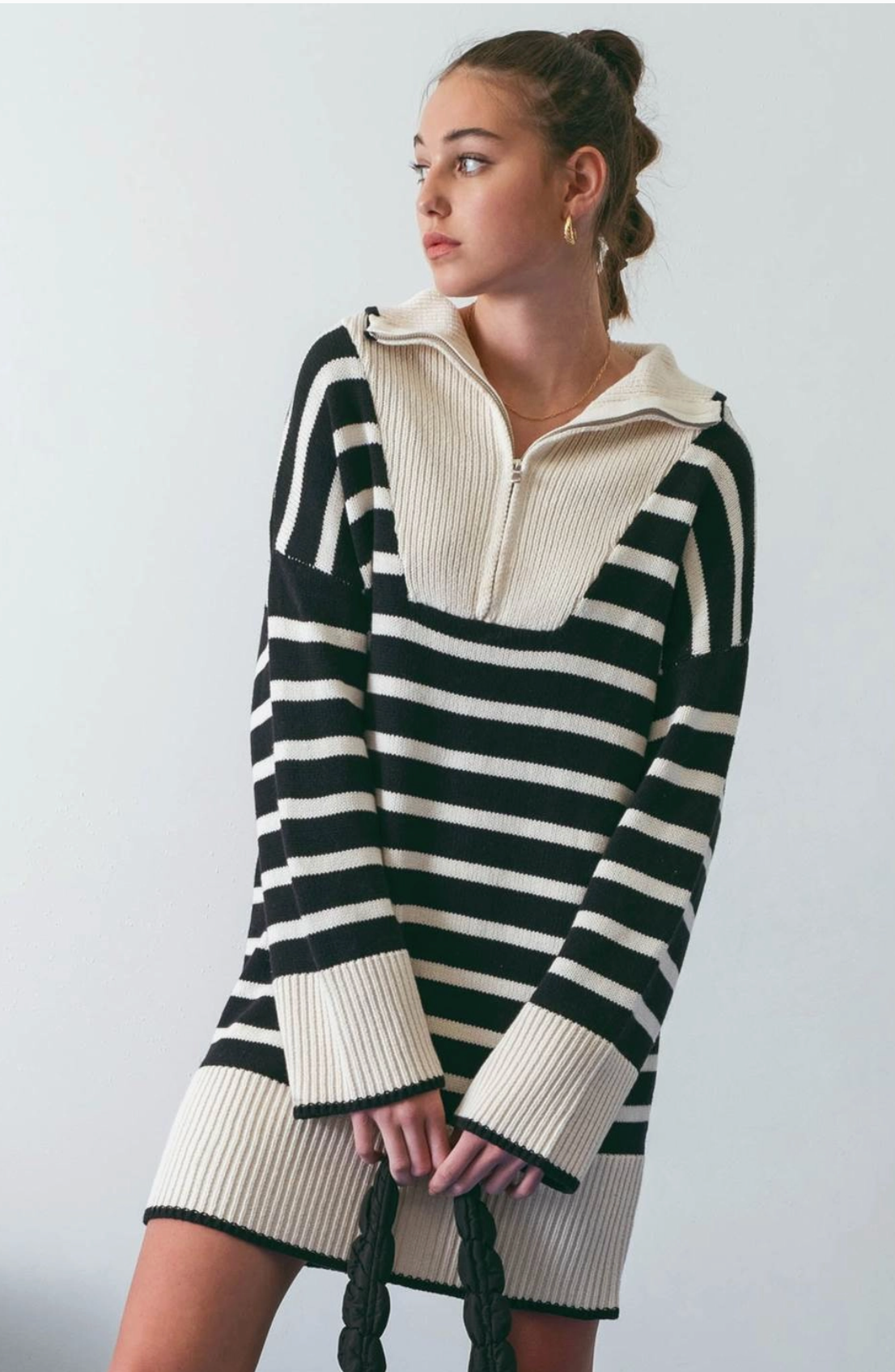 Comfy But Cute In My Striped Sweater Dress