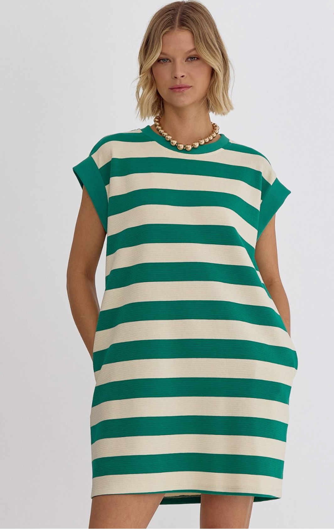 Tell Your Story Stripe Sleeveless Mini Dress