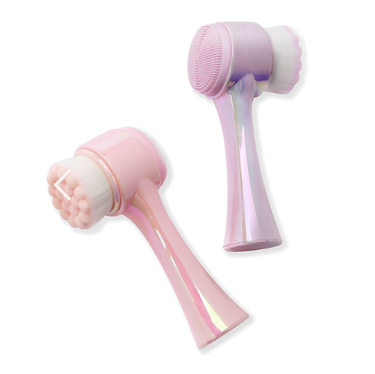 Iridescent Pastel Double Sided Facial Cleansing Brush