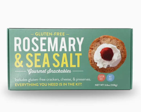Small Snackable Crackerology Gluten Free Rosemary and Sea Salt Kit