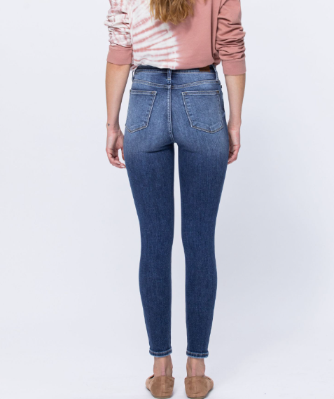 Judy Blue High Rise Button Fly Skinny Denim Jeans
