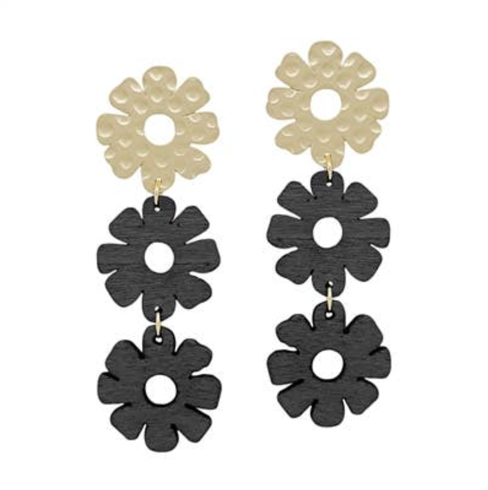 What Wood I Do Without You Flower Earrings