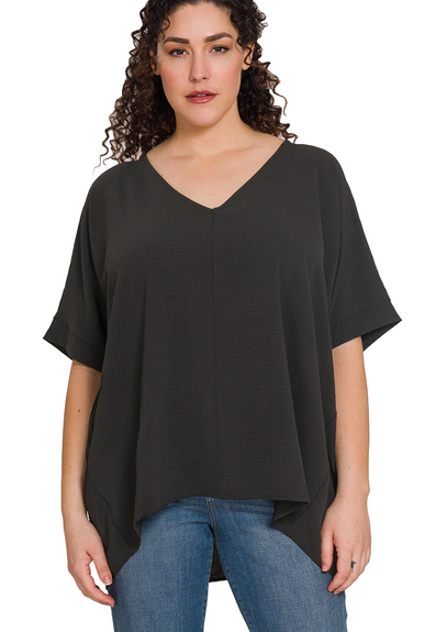 Curvy Where To Next Short Sleeve Top