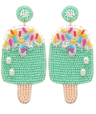 All Things Are Popsicle Seed Bead Earrings