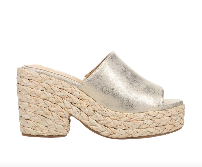 Corky's Solstice Wedge Sandal in Gold