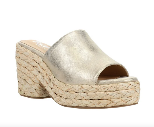 Corky's Solstice Wedge Sandal in Gold