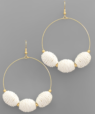 Hang On Tight Raffia Earrings