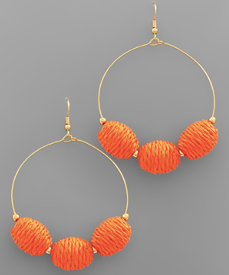 Hang On Tight Raffia Earrings