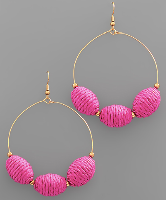 Hang On Tight Raffia Earrings