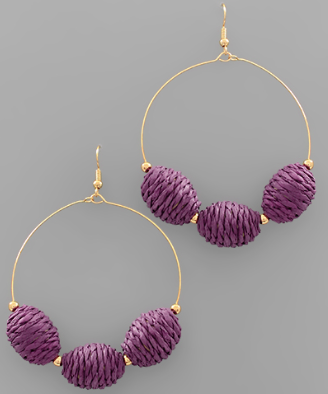 Hang On Tight Raffia Earrings