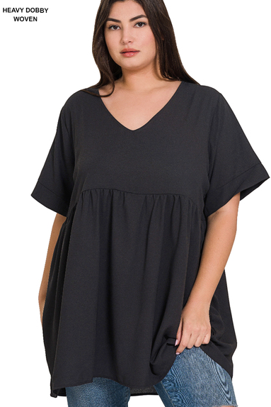 Curvy Simply Sweet Empire Waist Top