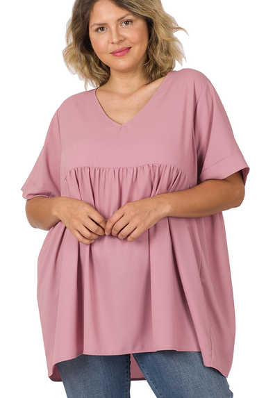 Curvy Simply Sweet Empire Waist Top