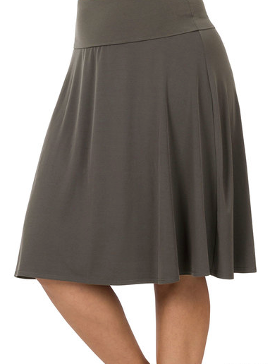 Curvy Fashionably Late Flared Skirt