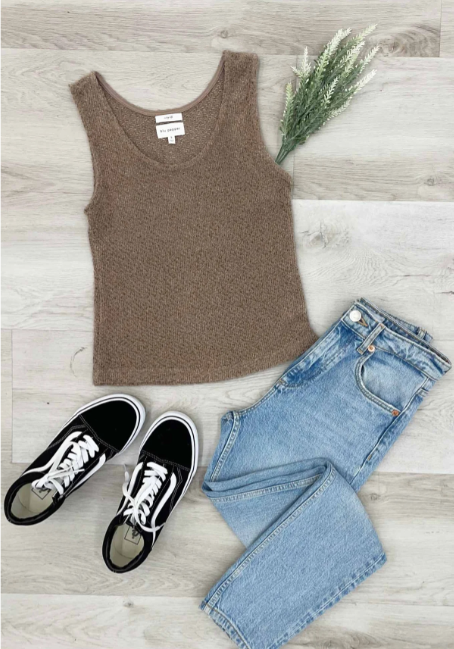 Keeping It Cozy Knit Sleeveless Top