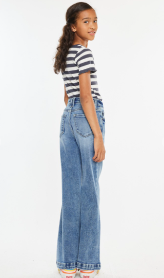 KanCan Youth High Rise Wide Leg Flared Denim