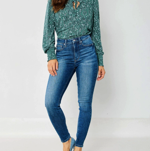 Hi Waist Classic Tummy Control Judy Blue Denim