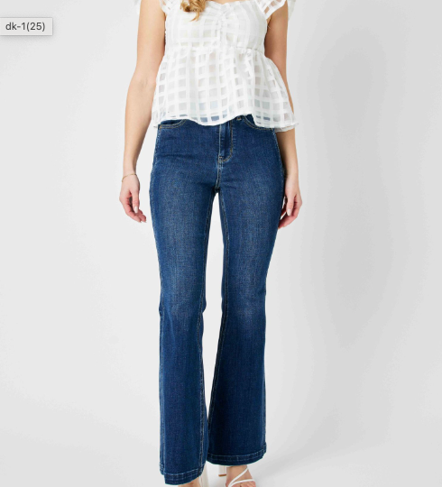 High Waist Trouser Flare Judy Blue Denim