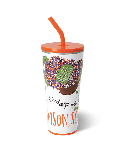 Saturdays In Clemson, SC Straw Tumbler (32oz)