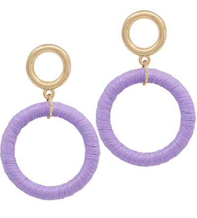 Kayden Raffia Wrapped Earrings