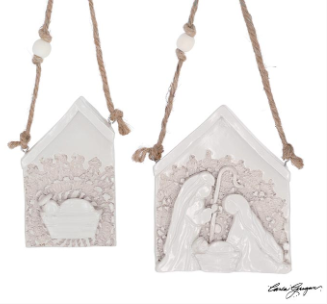 Holy Family Lace Imprint Ornament