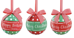 Paper Mache Jingle Bell Joy Ornament