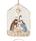 Ivory Ceramic Divine Night Ornament