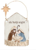 Ivory Ceramic Divine Night Ornament