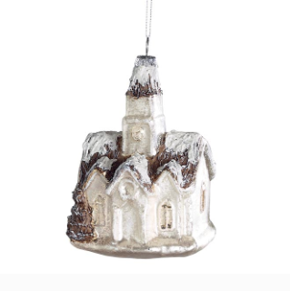 Glass Church Ornament