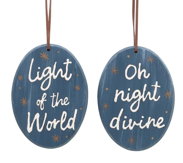 Blue Holy Family Ornament