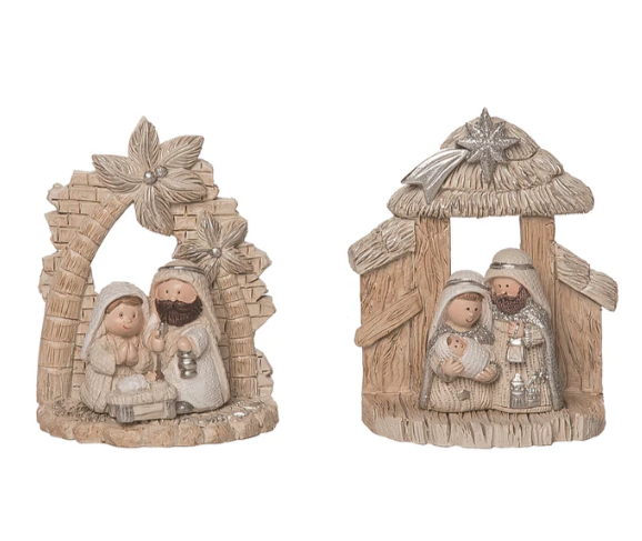 Resin Shining Nativity Figurine