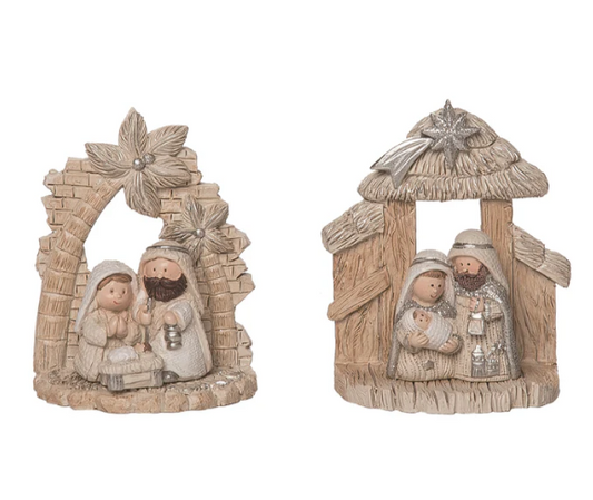 Resin Shining Nativity Figurine