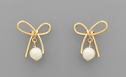 Stella Pearl Bow Earrings