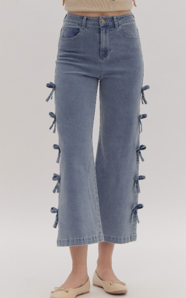 Wrapped in Bows Denim Pants