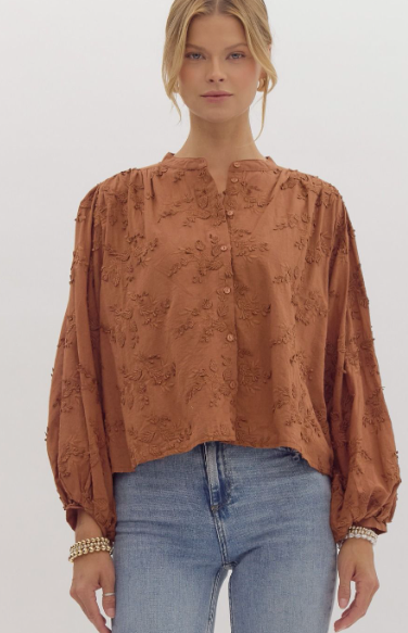 Forever Floral Embroidery Top