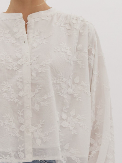 Forever Floral Embroidery Top