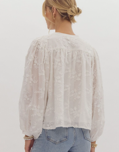 Forever Floral Embroidery Top