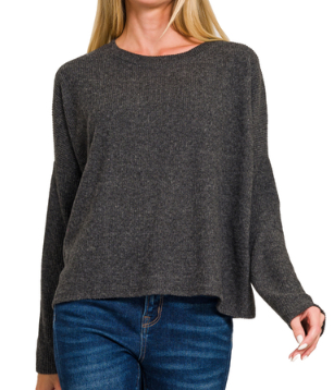 DOORBUSTER Ribbed Long Sleeve Sweater