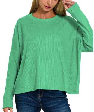 DOORBUSTER Ribbed Long Sleeve Sweater