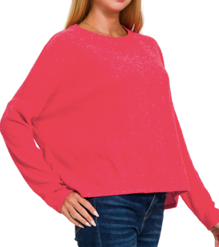 DOORBUSTER Ribbed Long Sleeve Sweater