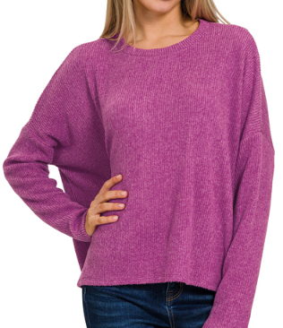 DOORBUSTER Ribbed Long Sleeve Sweater