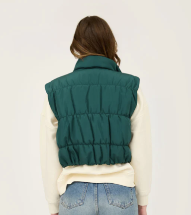 DOORBUSTER High Collar Snap Puffer Vest