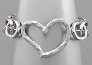 Heart Metal Chain Bracelet