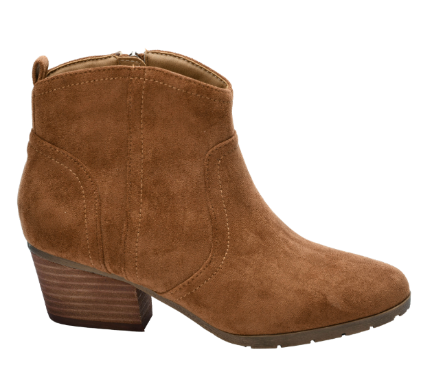 Corkys Yonder Bootie in Faux Suede Tobacco