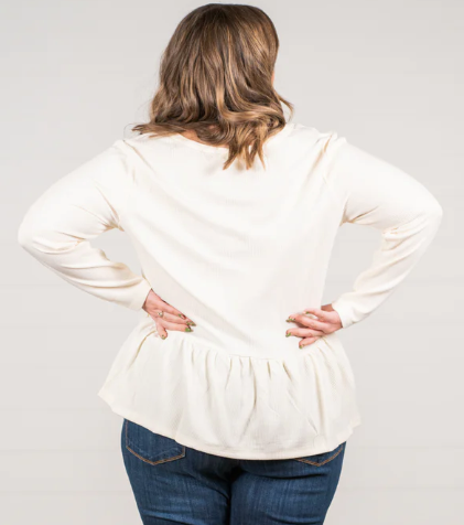 Hey Baby Doll Top in Taupe