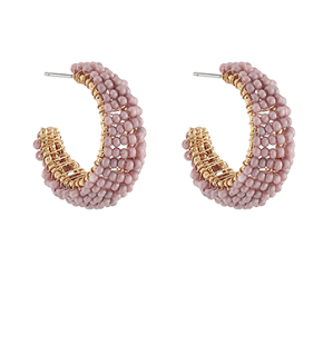 Seed Bead Thicken Up Hoops - Shoppe3130